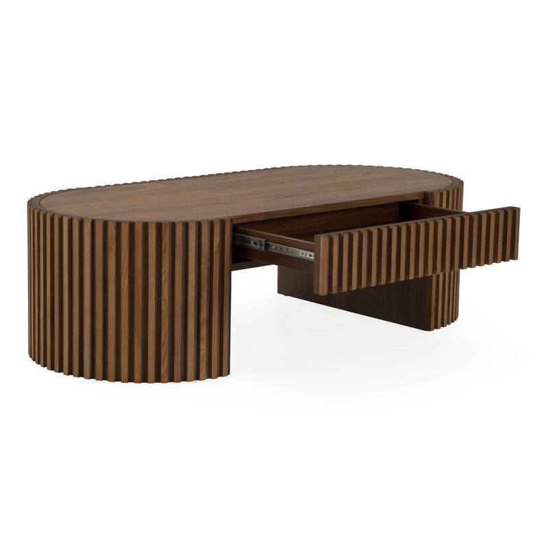 Clova - Modern Walnut Coffee Table, Walnut