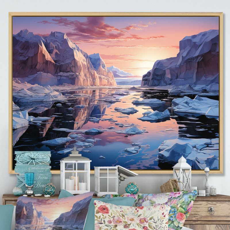 Antartica Antarctique rêve II, reproduction d'art sur toile, H 30 po x l 40 po x P 1,5 po, Cadre naturel flottant