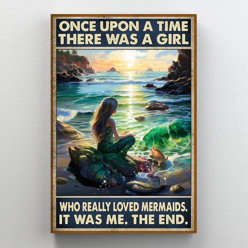 " Who Really Loved Mermaids ", 14" H x 11" W x 1.25" D
