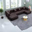 Canapé modulaire à compression en faux cuir 134,4 pouces