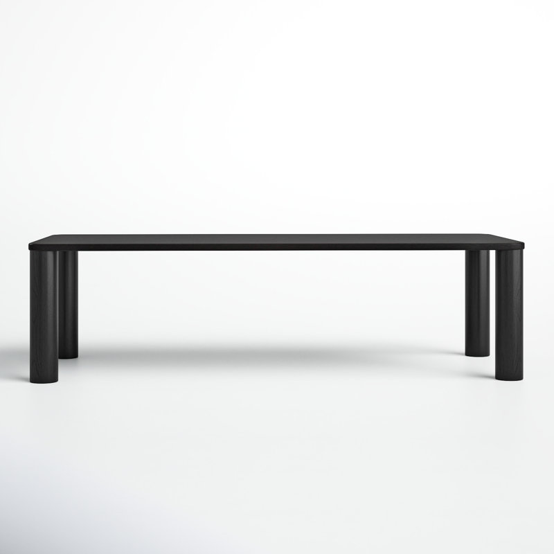 Demson 106" Dining Table, Black Oak