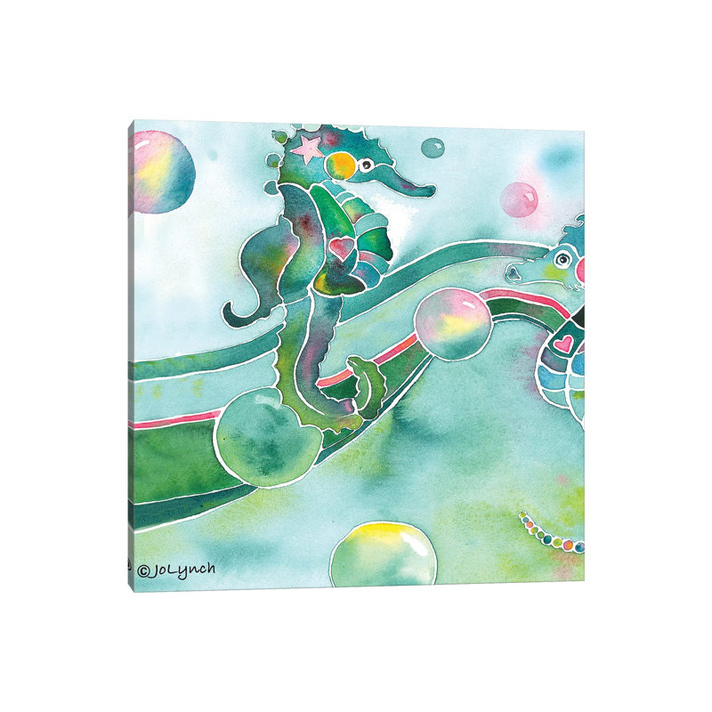 Seahorses by Jo Lynch - Wrapped Canvas Gallery-Wrapped Canvas Giclée