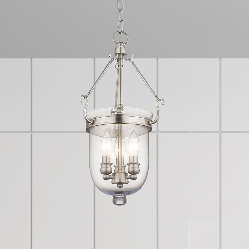 Luminaire suspendu simple urne Husman, H 20 po x l 10 po x P 10 po, Nickel brossé