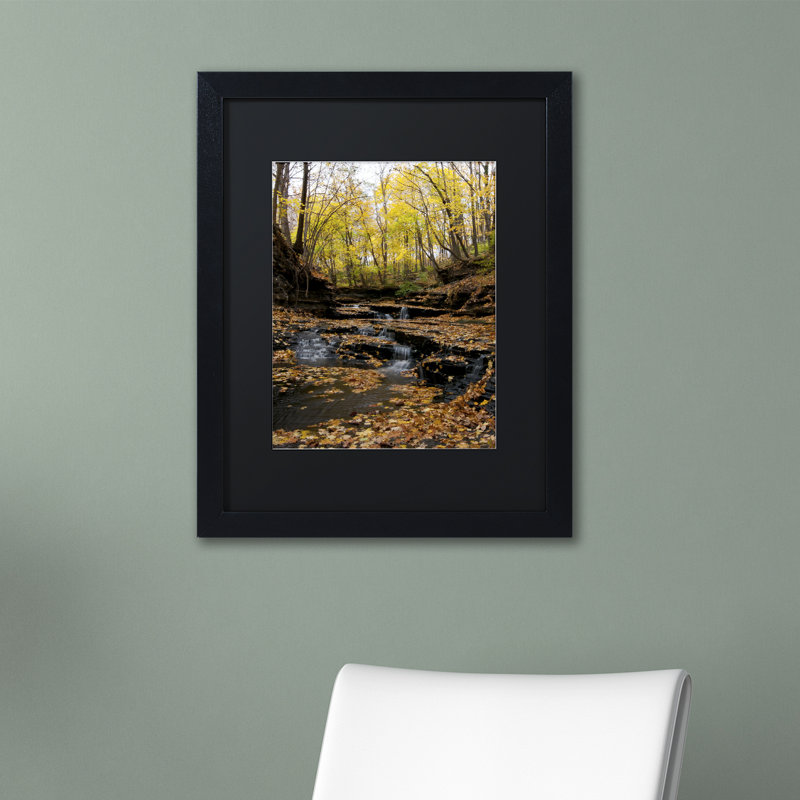 Art mural lakeview automne chutes, H 14 po x l 11 po, Bois