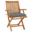 Chaise de patio en teck avec coussins-438842386