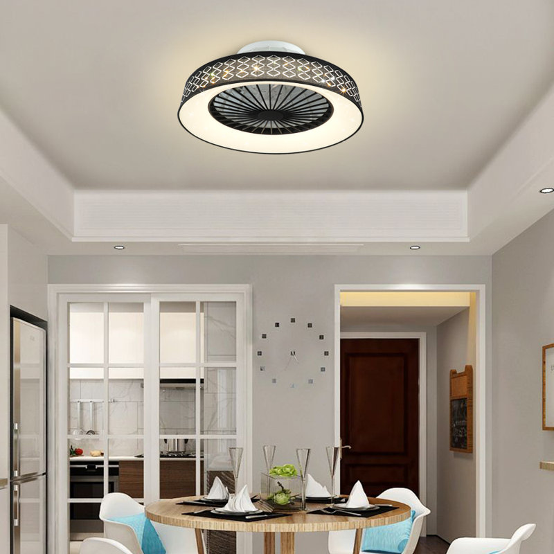Ridgetop 22.4'' Ceiling Fan with LED Lights, Black