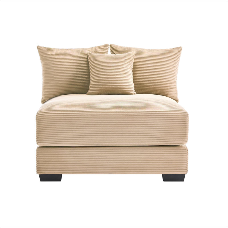28 canapés sans accoudoirs avec velours côtelé, Camel Corduroy