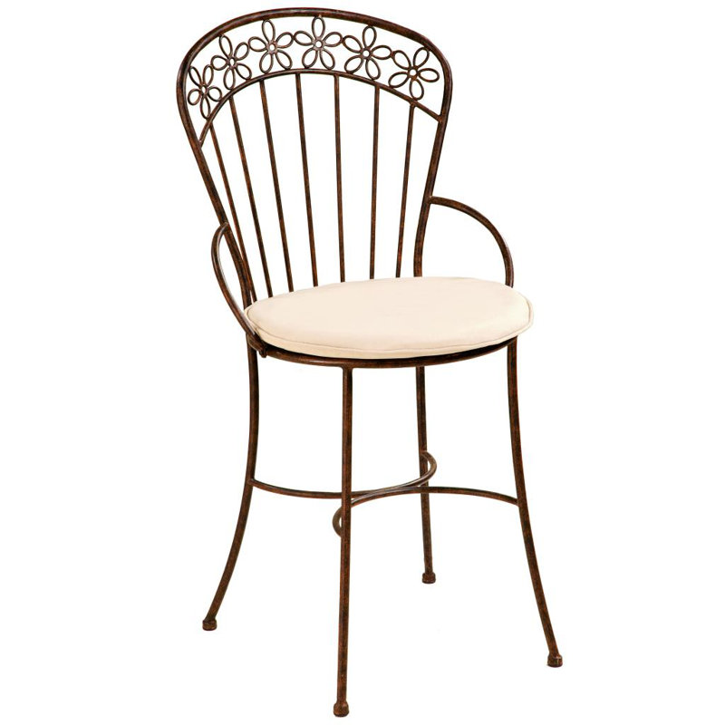 Chaise de patio avec coussin en ruban cascade