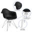 Chaise en plastique Herculaneum avec base chromée-24628020