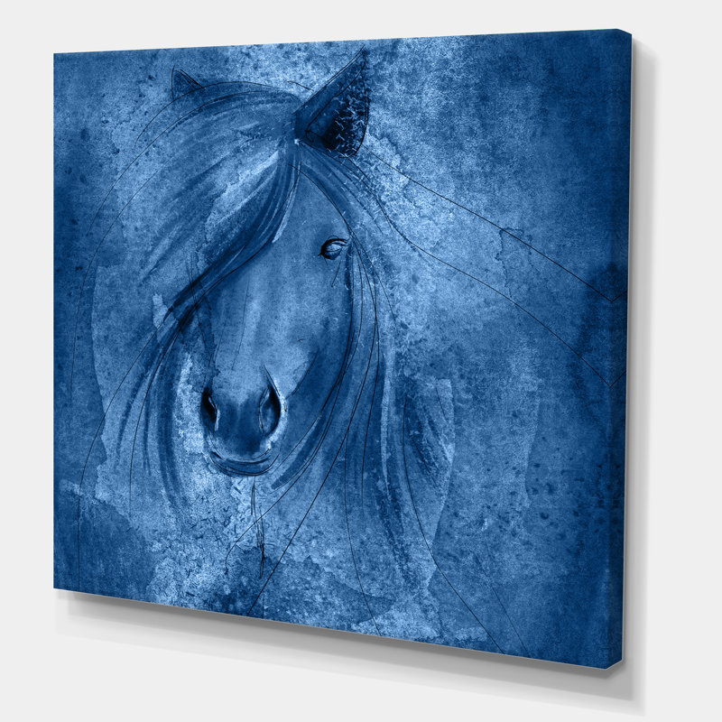 Reproduction d’art sur toile, "cheval de ferme", H 16 po x l 16 po x P 1 po, Toile tendue