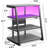 AV Media Stand With Outlets, Media Console With LED Lights, Stereo Racks And Stands With Storage Shelves, Media Audio Tower Stand-386307740