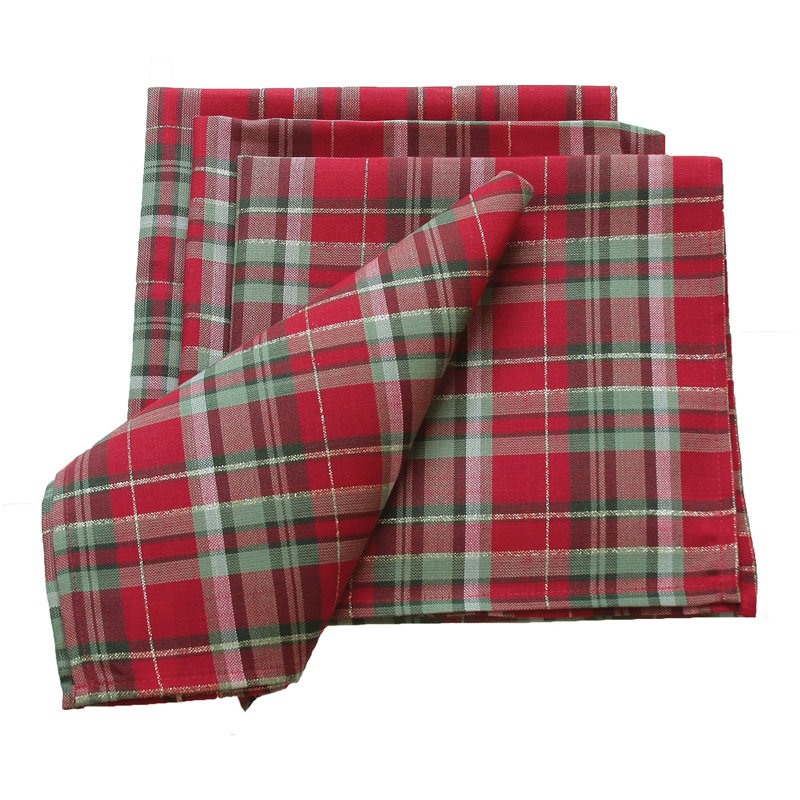 Polyester Plaid Square Napkin