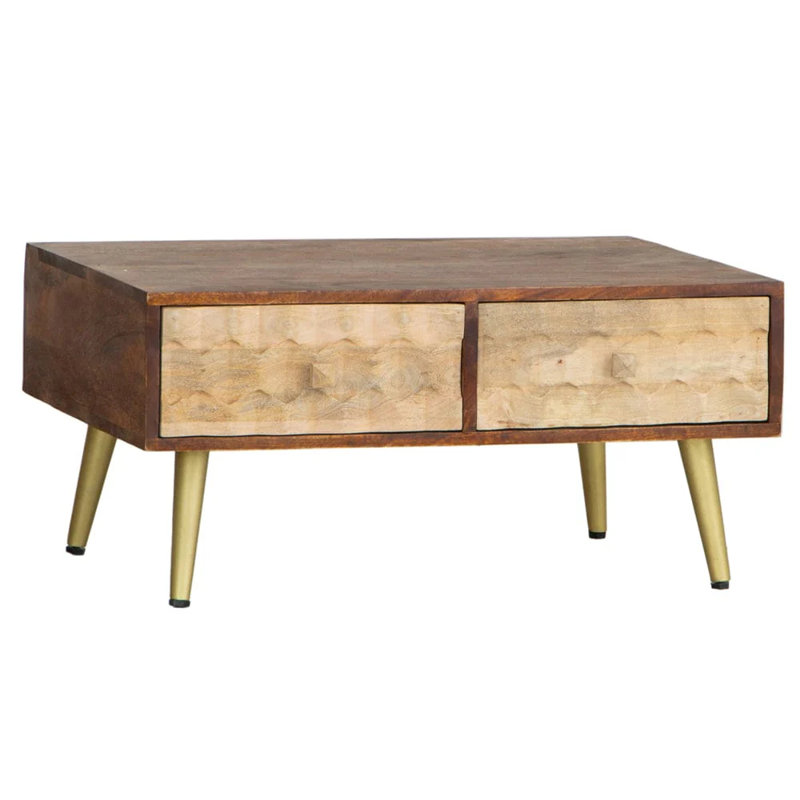 Adekunle Solid Wood Coffee Table with Storage