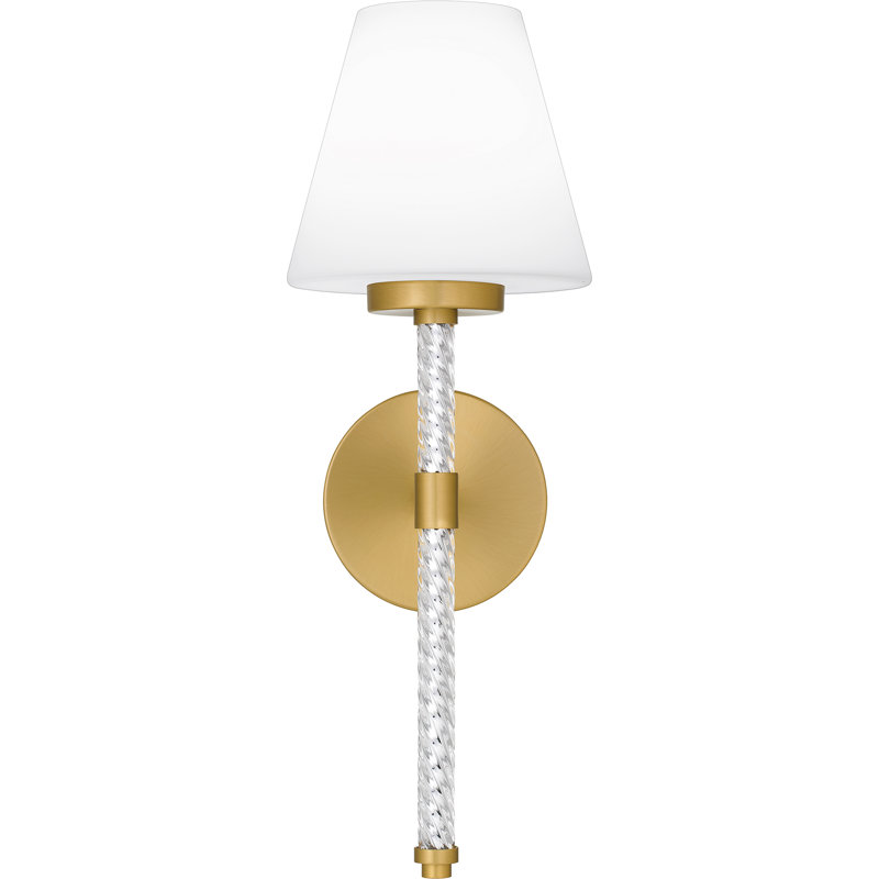 Maksen 1-Light Brushed Gold Wall Sconce