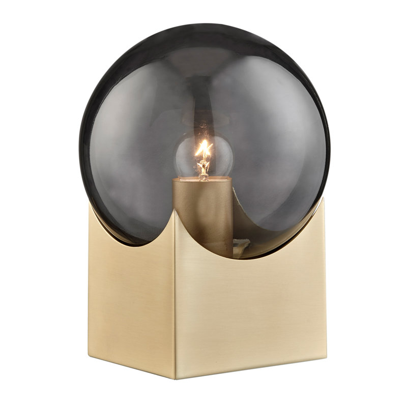 Lampe de table 11 po Loper, Fumée, Or