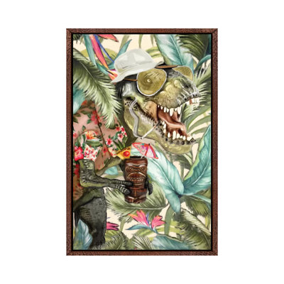 Hunter S. T-Rex by Heather Perry - Single Picture Frame Rectangle Print on Canvas