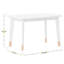 Ensemble de conversation en bois pour enfants 4 pièces avec table, 2 chaises et banc pour 2-1671082348