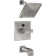 Angular Modern Tub and Shower Faucet Trim with H2okinetic Technology