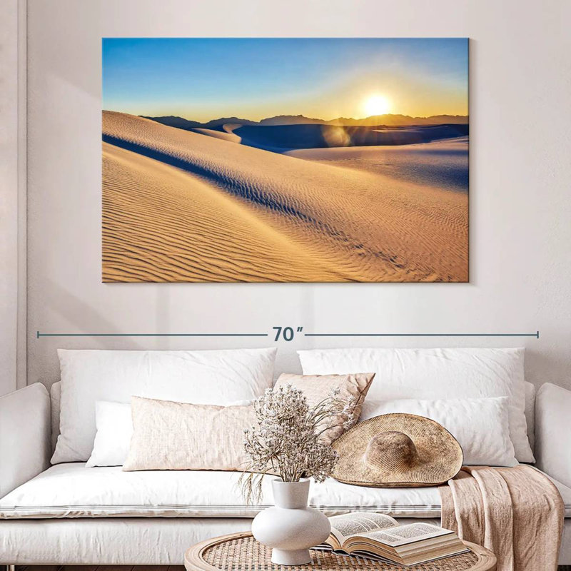 Sable blanc d'Alvord, coucher de soleil, H 34 po x l 51 po