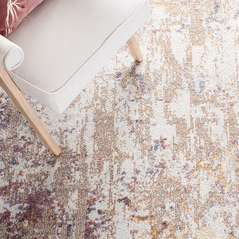 Camdyn Performance Abstract Rug, Square 6'7"