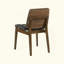 Ensemble de 2 chaises de salle à manger rembourrées en similicuir capitonné noir, noyer