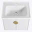 Meuble-lavabo de 60 po avec portes à fermeture en douceur avec lavabo et petites tablettes de rangement.-125538741