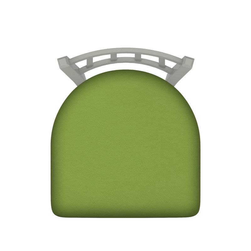 Chaise Contessa 610, Nickel anodisé, Vinyle - Canter Kiwi - vert
