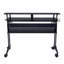 Bureau de studio noir avec plateau pour clavier