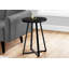 Table d'appoint, côté, rond, bout, table de chevet, lampe, stratifié gris, métal noir, contemporain, moderne-1349561574