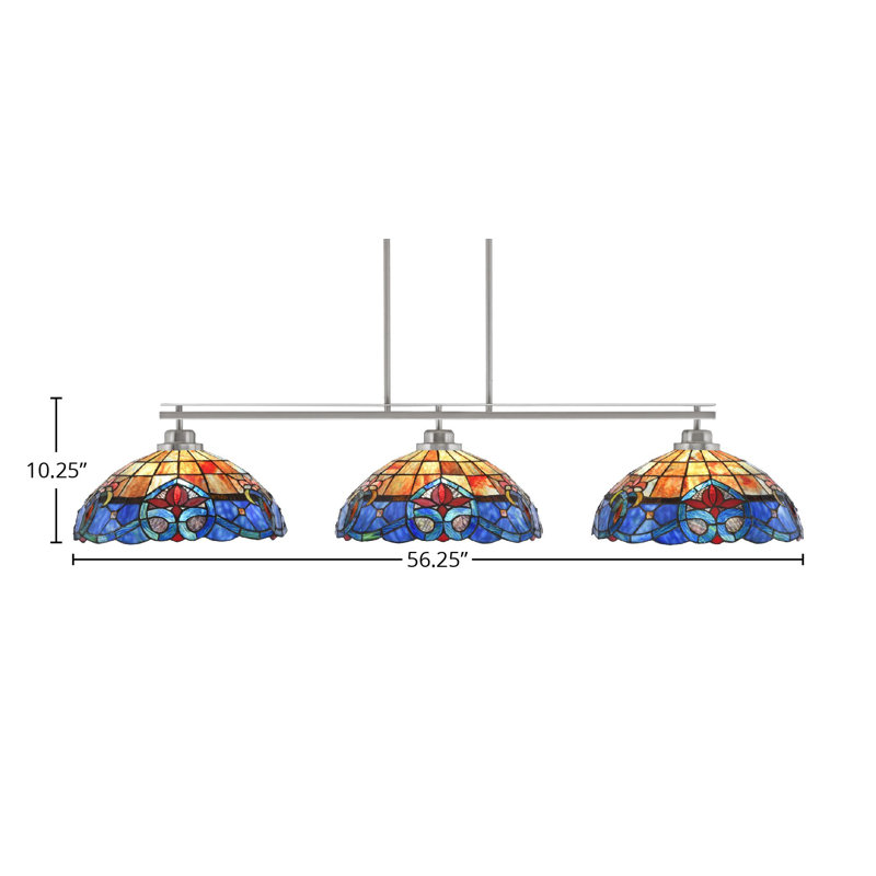 Odyssey 3 - Light Brushed Nickel Kitchen Island Pendant