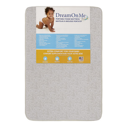 Dream On Me 3"" Foam Pack N Play Playmat /excellent Comfort & Support /reinforced Waterproof Cover/ Greenguard Gold Environment Safe Playmat -  25C-GRW