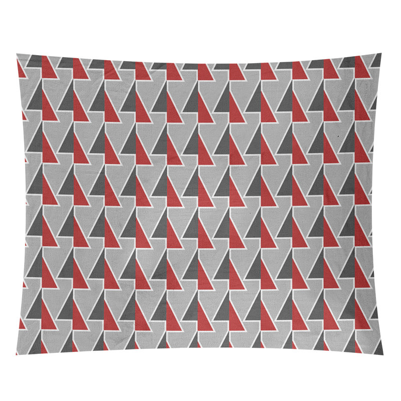 Tapisserie, H 88 po x l 104 po, Rouge