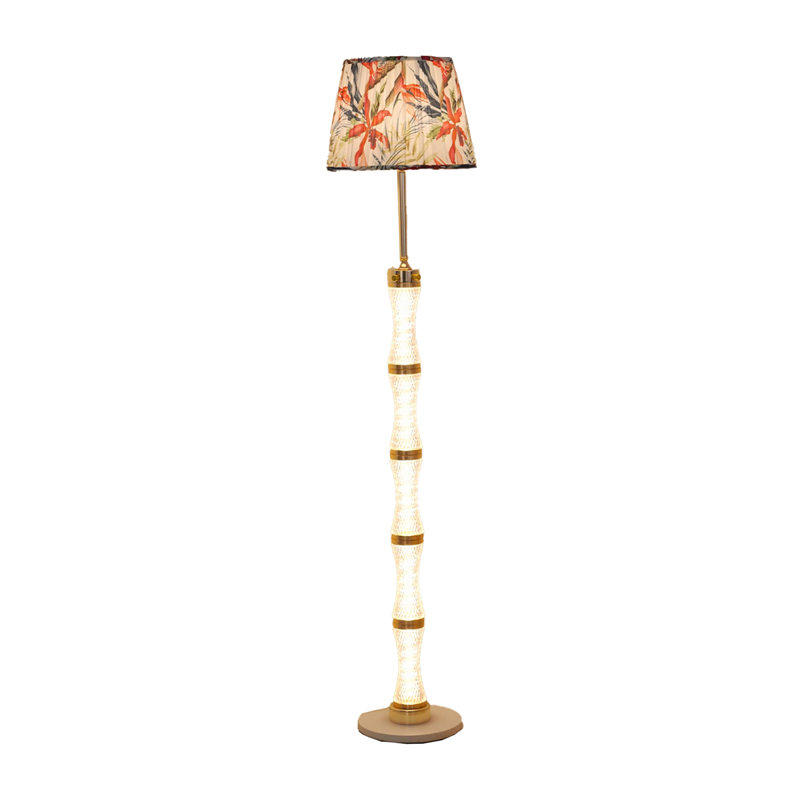 Light Luxury French-Style Acrylic & Fabric Floor Lamp, Colourful