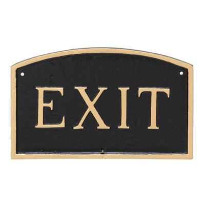Plaque de jardin exit statement
