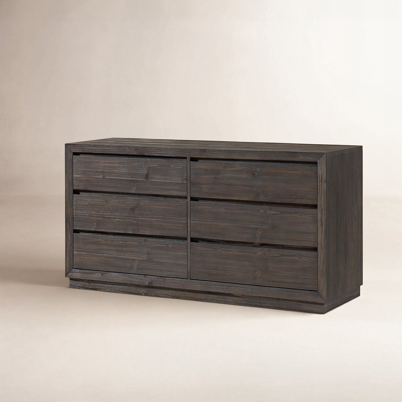 Albie 6-Drawer Pine Dresser, Cocoa