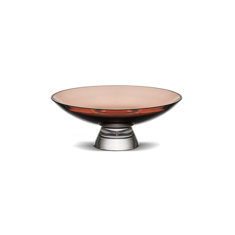 Nude Silhouette Lead Free Crystal Serving Bowl, 2.36'' H x 6.3'' W x 6.3'' D, Caramel 