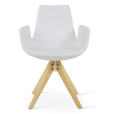 Chaise en bois pyramidal eiffel accoudoirs
