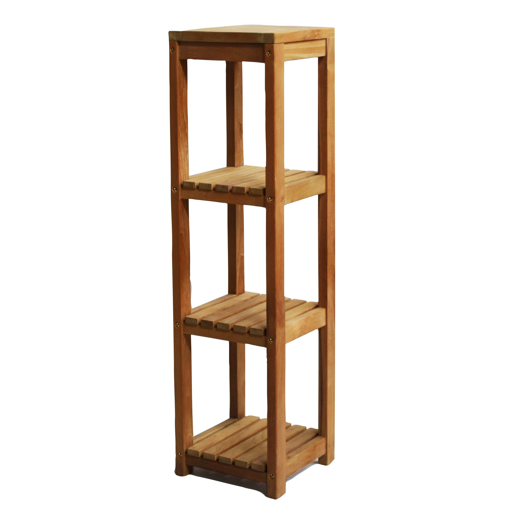 Loon Peak® Chelsei Solid Wood Freestanding Bathroom Shelves Wayfair
