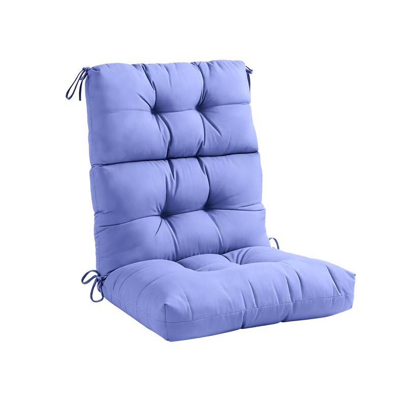 Outdoor High Back Chair Cushions, 44" X 21" X 4" Tufted Adirondack Chair Cushions, Water Resistant Patio Furniture Cushions For Garden Rocking Chair,Violet