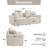 78.7" Modular Sofa Upholstered Sponge Foam Couch Loveseat-549065926