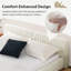 Modern Queen Size Upholstered Platform Bed Frame With Chenille Fabric And Pleated Headboard-114248963