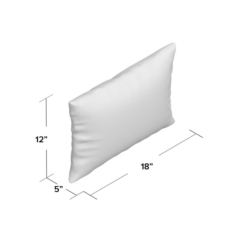 Faux Silk Throw Pillow, Ivory, 12" x 18", Rectangular