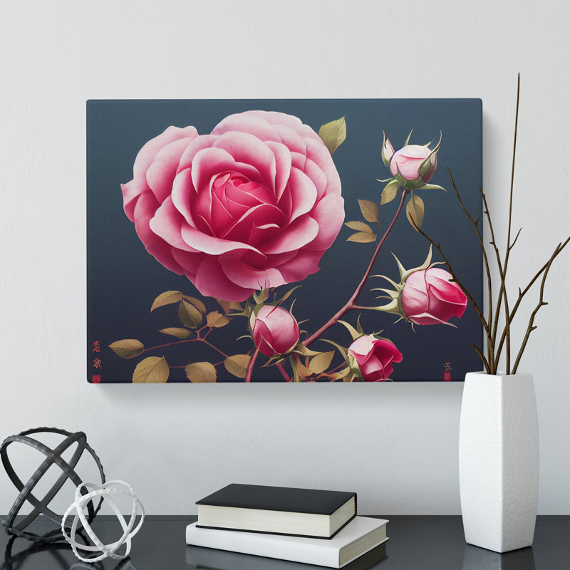 Passionate Rose Flowers - Wrapped Canvas, 50cm H x 76cm W x 3cm D