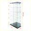 Modern Tempered glass display cabinet with Bluetooth LED light strip-1818878044