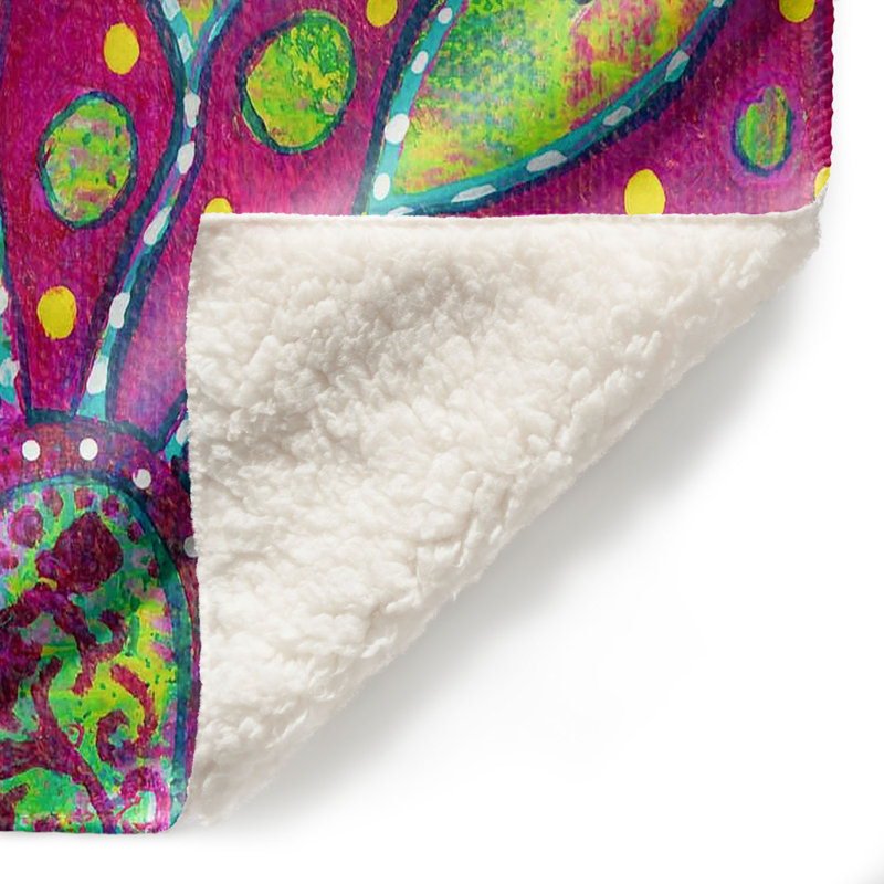Couverture Flower Power, 68 po x 80 po