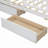 Multi-Functional Headboard Wood Platform Bed With Built-In LED Light And 2 Drawers-1846051373