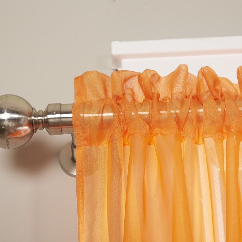 Sheer Sliding Panel Pair, Orange, 40" W x 84" L