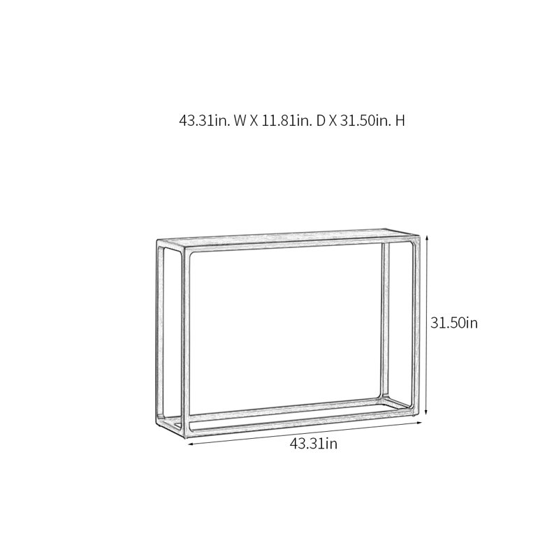 Console Minimalist, H 31,5 po x l 43,31 po x P 11,81 po