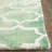 Hallette Hand Tufted Wool/Cotton Geometric Rug in Green-22735076