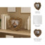 Cadre photo romantique romantique en forme de cœur - Décoration murale chic pour le vestibule - Cadre photo décoratif pour présentoir de salon - 6 po, doré